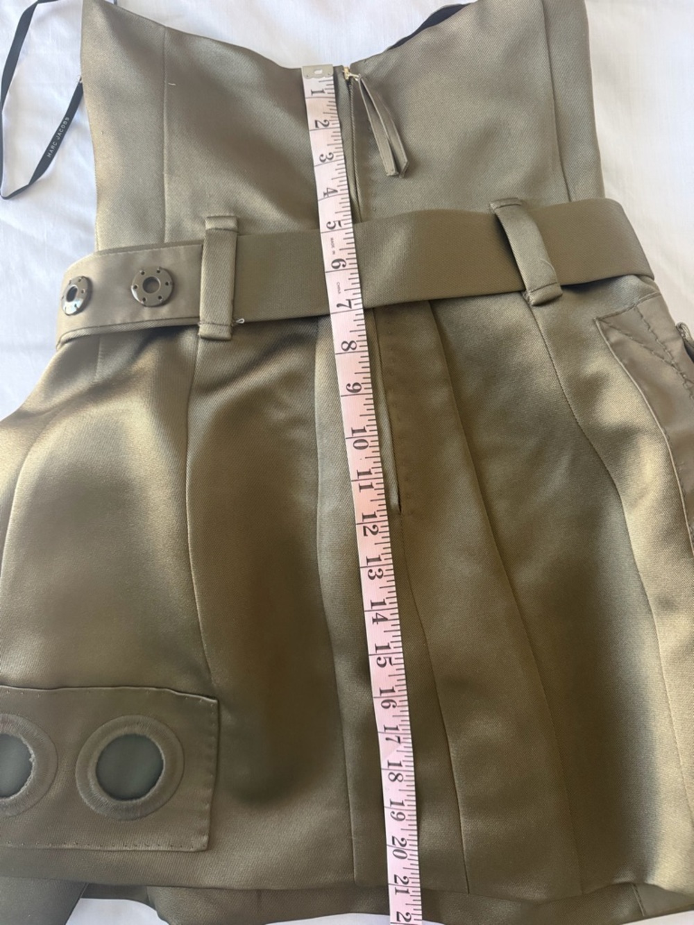 Marc Jacobs Runway Olive Strapless Utility Mini Dress - Picture 11 of 16